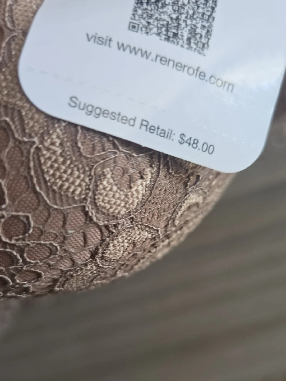 Rene Rofe Two-Tone Lace Underwire Bra - Brown & Black - Picture 13 of 13